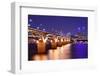 Han River and Bridge in Seoul, South Korea.-SeanPavonePhoto-Framed Photographic Print