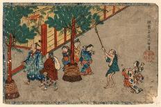 The Mendicant Priest and the Wild Geese, Late 17th or Early 18th Century-Hanabusa Itcho-Mounted Giclee Print
