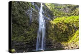 Hanakapiíai Falls Along the Na Pali Coast of Kauai-Andrew Shoemaker-Stretched Canvas