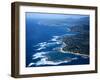 Hanalei Bay and the Distant Princeville Hotel, Kauai, Hawaii, USA-Charles Sleicher-Framed Photographic Print