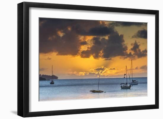 Hanalei Bay, Hawaii, Kauai, sunset-Lee Klopfer-Framed Photographic Print