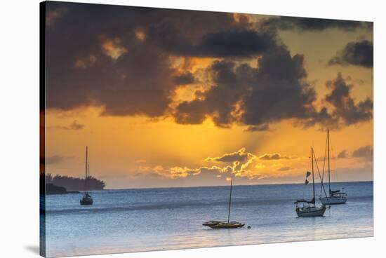 Hanalei Bay, Hawaii, Kauai, sunset-Lee Klopfer-Stretched Canvas