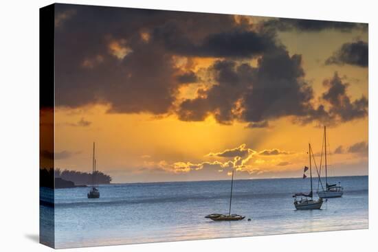 Hanalei Bay, Hawaii, Kauai, sunset-Lee Klopfer-Stretched Canvas