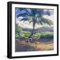 Hanalei Chicken Landscape, Kauai Hawaii-Vincent James-Framed Photographic Print