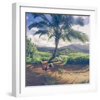 Hanalei Chicken Landscape, Kauai Hawaii-Vincent James-Framed Photographic Print