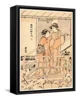 Hanami-Torii Kiyonaga-Framed Stretched Canvas