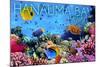 Hanauma Bay, Hawai'i - Fish and Coral 3-Lantern Press-Mounted Art Print