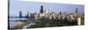 Hancock Building and Sears Tower, Lincoln Park, Lake Michigan, Chicago, Illinois, USA-null-Stretched Canvas