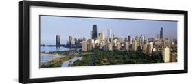 Hancock Building and Sears Tower, Lincoln Park, Lake Michigan, Chicago, Illinois, USA-null-Framed Photographic Print