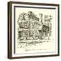 Hancock's Home, Hull Street, Boston-null-Framed Giclee Print