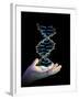 Hand And DNA Molecule-PASIEKA-Framed Photographic Print