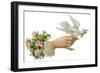 Hand and Dove-null-Framed Art Print