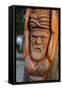 Hand carved wooden statues im the center of Noumea, New Caledonia, Pacific-Michael Runkel-Framed Stretched Canvas