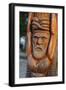 Hand carved wooden statues im the center of Noumea, New Caledonia, Pacific-Michael Runkel-Framed Photographic Print