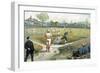 Hand-Colored Lithograph of an Early Baseball-null-Framed Giclee Print