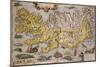 Hand Colored Map of Iceland, 1595-Abraham Ortelius-Mounted Giclee Print