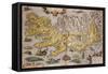Hand Colored Map of Iceland, 1595-Abraham Ortelius-Framed Stretched Canvas