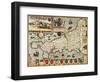 Hand-Coloured Map of Cornwall from the 1627 Edition of "Theatre of the Empire of Great Britain"-null-Framed Giclee Print