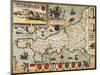Hand-Coloured Map of Cornwall from the 1627 Edition of "Theatre of the Empire of Great Britain"-null-Mounted Giclee Print