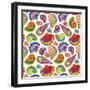 Hand Draw Sea Shells Pattern-Andriy Lipkan-Framed Art Print