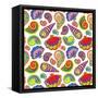 Hand Draw Sea Shells Pattern-Andriy Lipkan-Framed Stretched Canvas