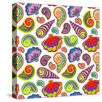 Hand Draw Sea Shells Pattern-Andriy Lipkan-Stretched Canvas