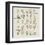 Hand Drawing Cartoon Happy Kids Playing-AtthameeNi-Framed Art Print