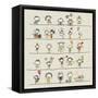 Hand Drawing Cartoon Happy Kids Playing-AtthameeNi-Framed Stretched Canvas