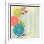 Hand-Drawing Floral Background with Flower Dahlia-Helga Pataki-Framed Art Print