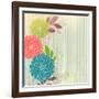 Hand-Drawing Floral Background with Flower Dahlia-Helga Pataki-Framed Art Print