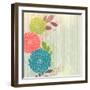 Hand-Drawing Floral Background with Flower Dahlia-Helga Pataki-Framed Art Print