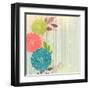 Hand-Drawing Floral Background with Flower Dahlia-Helga Pataki-Framed Art Print