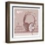 Hand Drawing Headphones-vso-Framed Art Print