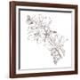 Hand Drawing Hibiscus Flower-Acnaleksy-Framed Art Print