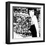 Hand Drawing of a Chinese Girl in Hong Kong (Vector) (All the Signs are Fictitious)-isaxar-Framed Art Print