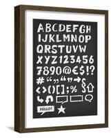 Hand Drawn Abc Elements-Benchart-Framed Art Print