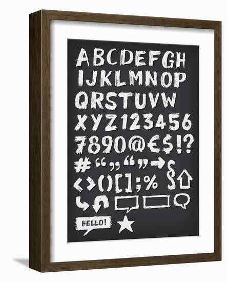 Hand Drawn Abc Elements-Benchart-Framed Art Print