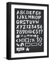 Hand Drawn Abc Elements-Benchart-Framed Art Print