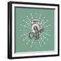 Hand Drawn Background with Coffee Mug-Ms Moloko-Framed Art Print