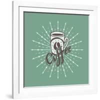 Hand Drawn Background with Coffee Mug-Ms Moloko-Framed Art Print