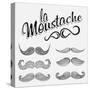 Hand Drawn Black Mustache Set-Melindula-Stretched Canvas