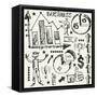 Hand Drawn Business Doodles-Andriy Zholudyev-Framed Stretched Canvas