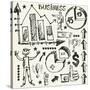 Hand Drawn Business Doodles-Andriy Zholudyev-Stretched Canvas