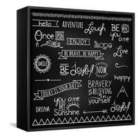 Hand Drawn Chalkboard Style Words, Quotes And Decoration-Pink Pueblo-Framed Stretched Canvas