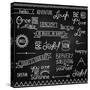 Hand Drawn Chalkboard Style Words, Quotes And Decoration-Pink Pueblo-Stretched Canvas
