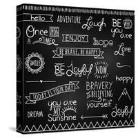 Hand Drawn Chalkboard Style Words, Quotes And Decoration-Pink Pueblo-Stretched Canvas