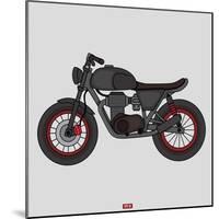 Hand Drawn Classic Motor Illustration Vector-Glory Creative-Mounted Art Print