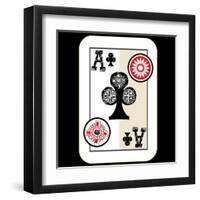 Hand Drawn Deck Of Cards, Doodle Ace Of Clubs-Andriy Zholudyev-Framed Art Print