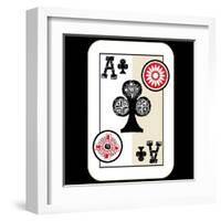 Hand Drawn Deck Of Cards, Doodle Ace Of Clubs-Andriy Zholudyev-Framed Art Print