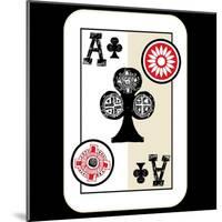 Hand Drawn Deck Of Cards, Doodle Ace Of Clubs-Andriy Zholudyev-Mounted Art Print